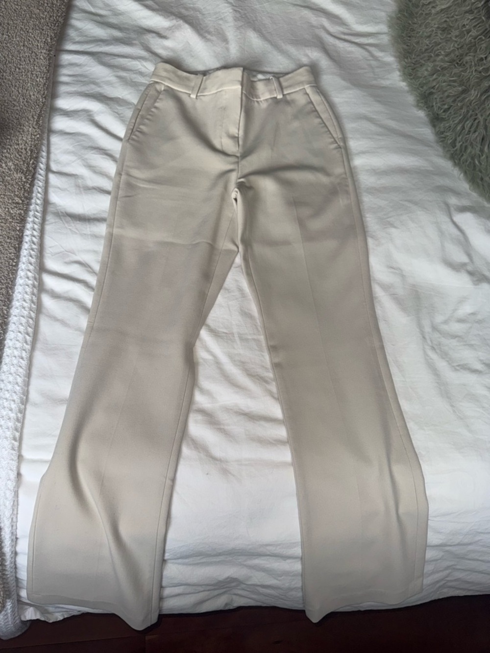 Babaton Cream Wide-Leg Trousers